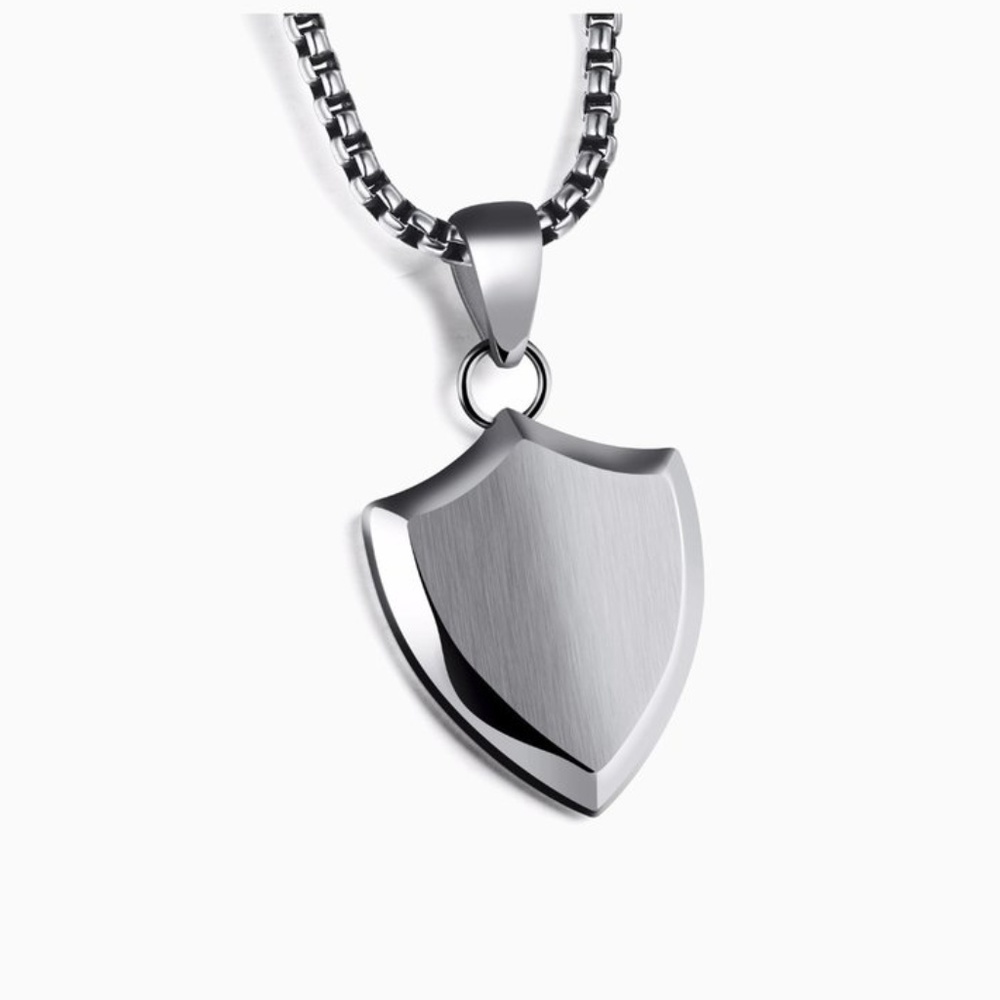 Shield Pendant Necklace Man or Woman